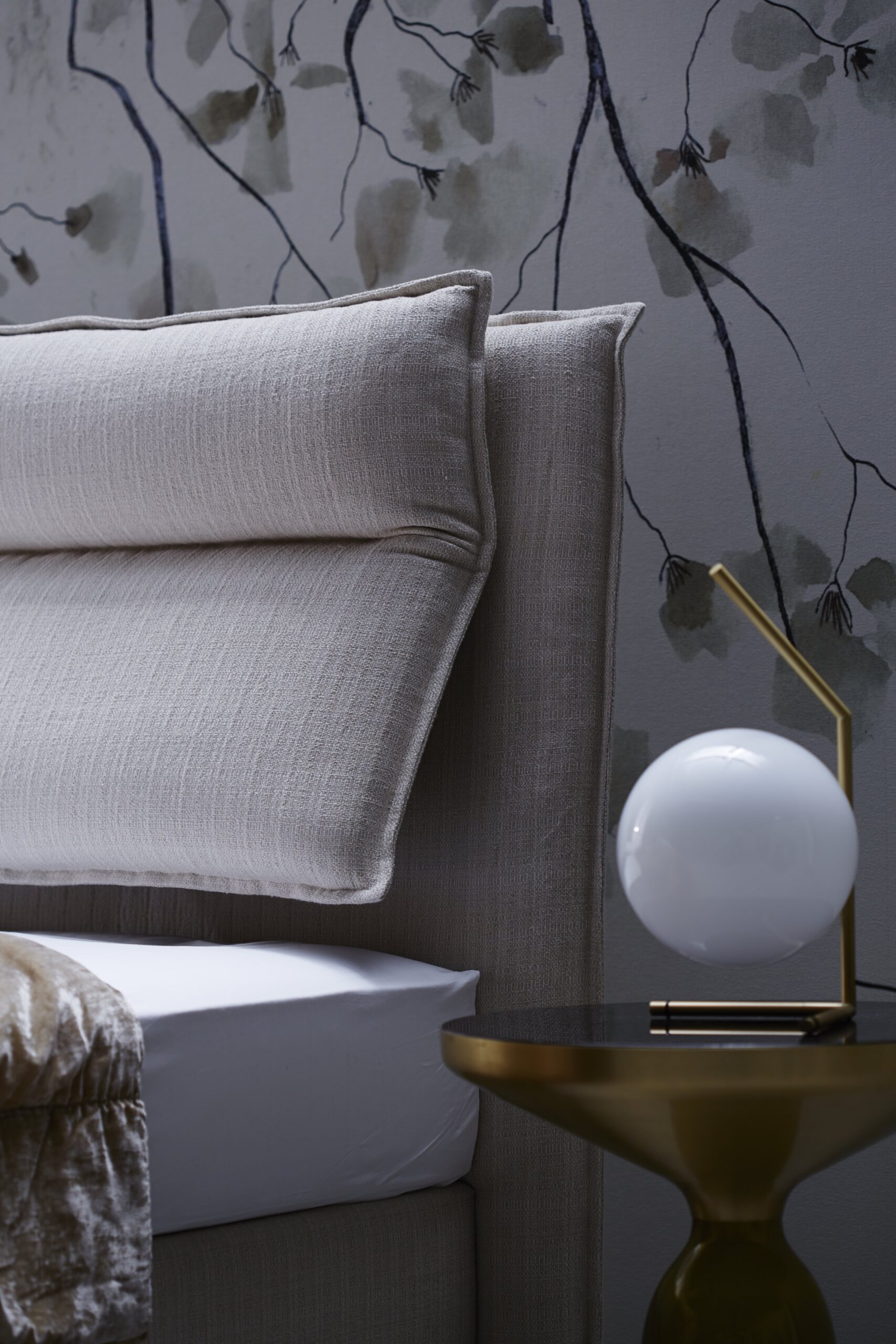 SCHRAMM Bett Origins Complete Kopfteil Fold Stoff Jill-1350-linen Betten Leitermann und Betten Rabolt - Offenburg und Baden-Baden