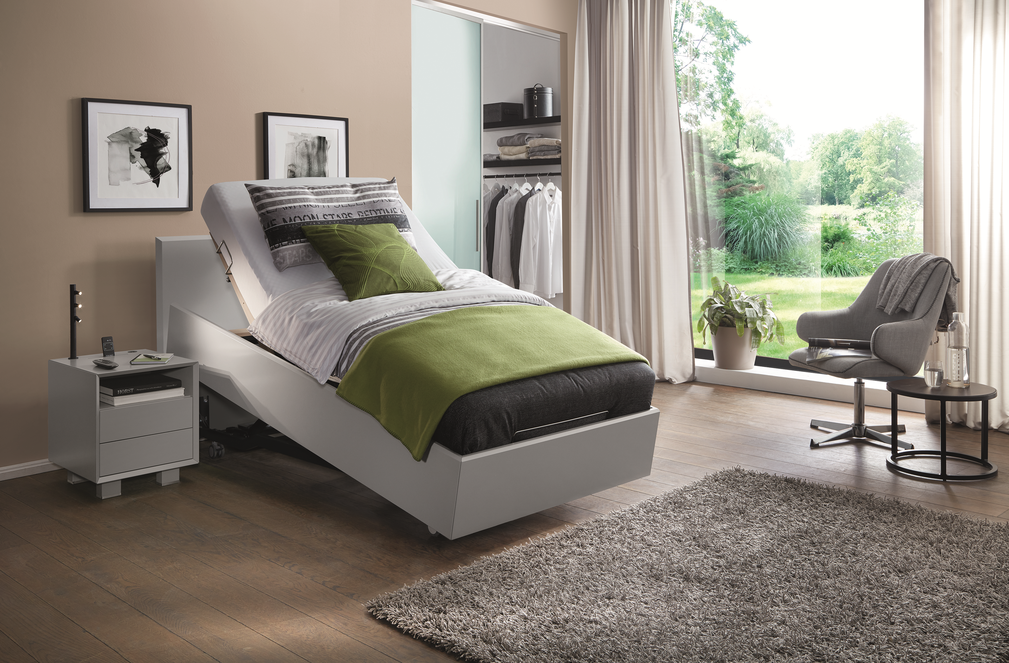 Kirchner Bett Classic Lugano Lack Granitgrau Sitzposition Kirchner Komfort-Betten Lugano Classic