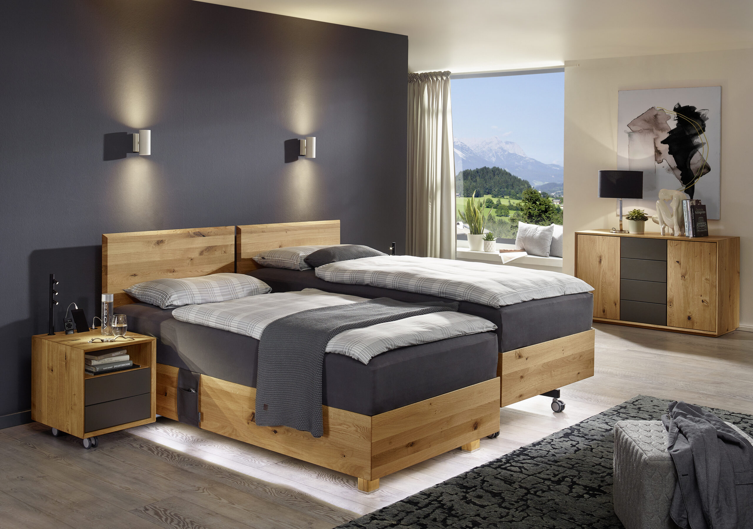 Kirchner Bett Lugano Duobett Boxlike Wildeiche Kirchner Komfort-Betten Lugano Boxlike in Wildeiche